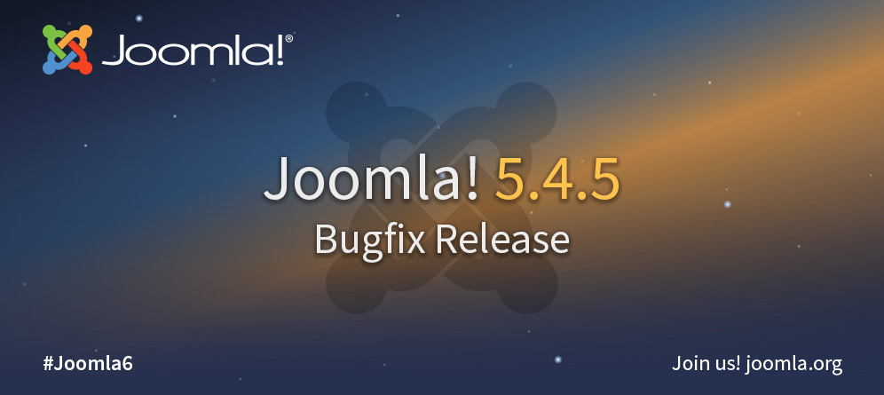 Joomla 5.4.5 Hata Düzeltme Sürümü