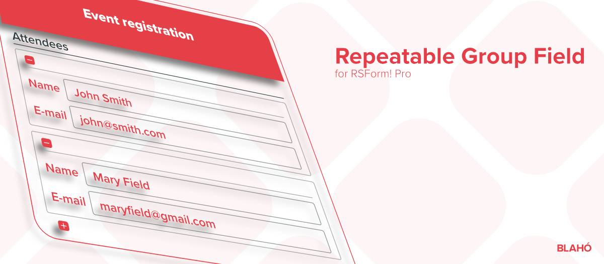 Repeatable Group Field for RSForm! Pro