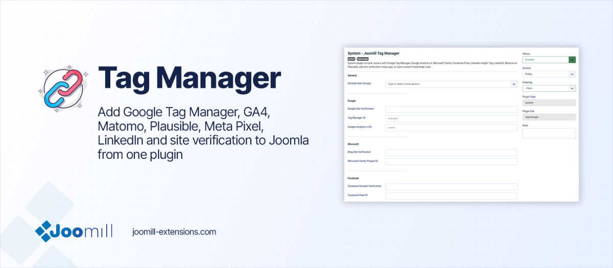 Joomill Tag Manager